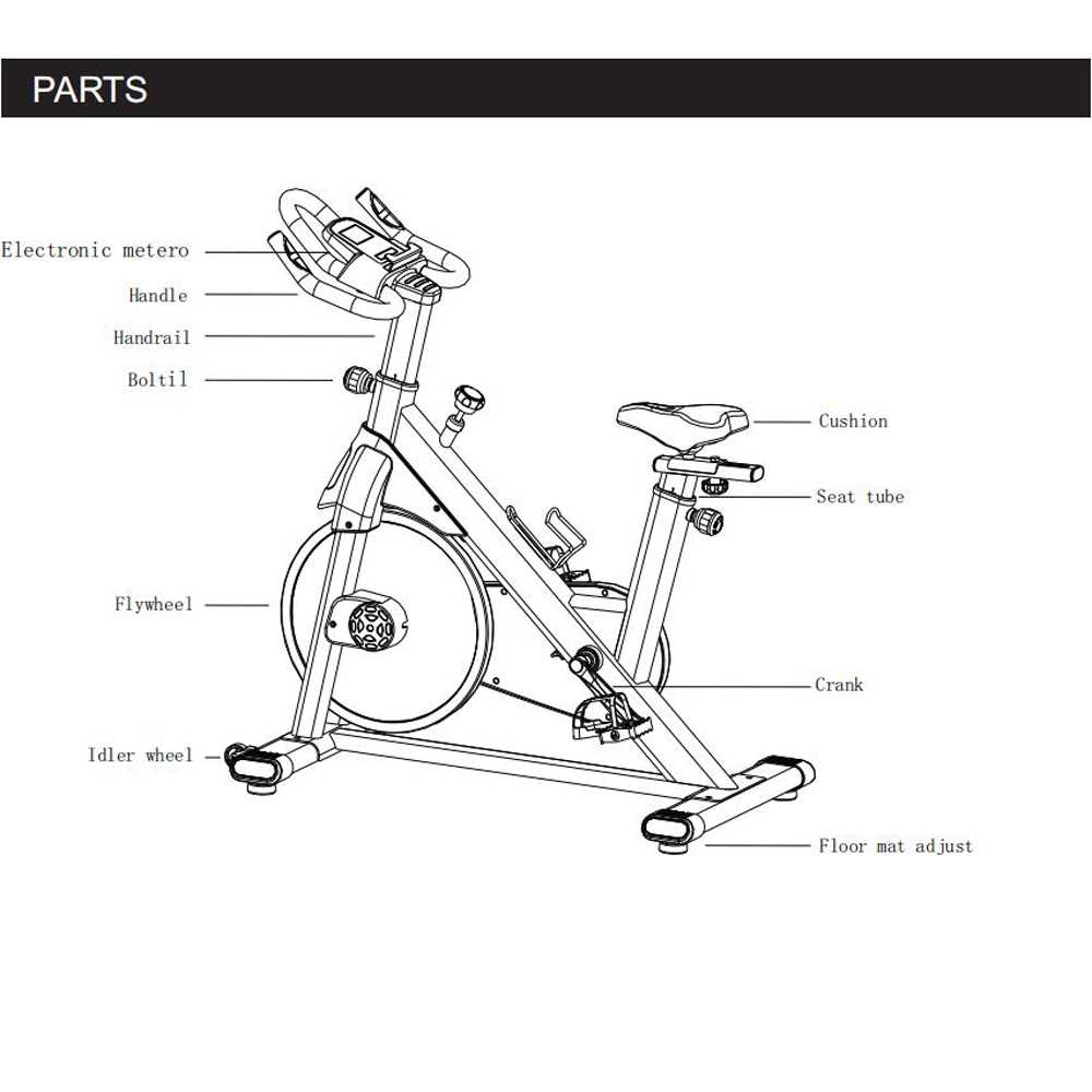 spinning bike parts diagram