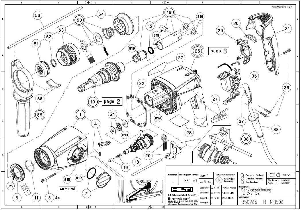 hilti te 76 parts diagram