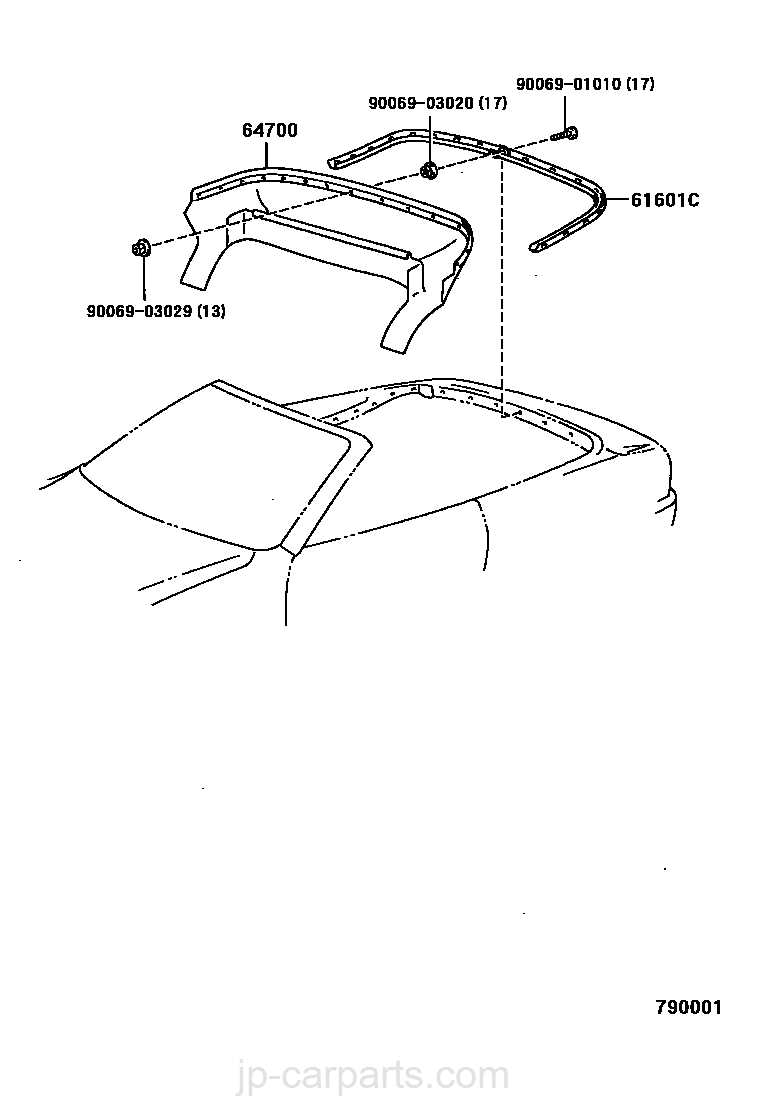 mini convertible roof parts diagram