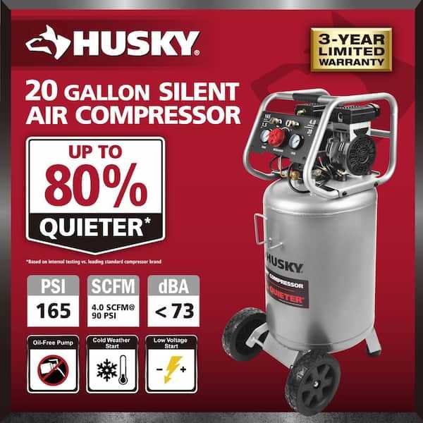 husky 20 gallon air compressor parts diagram