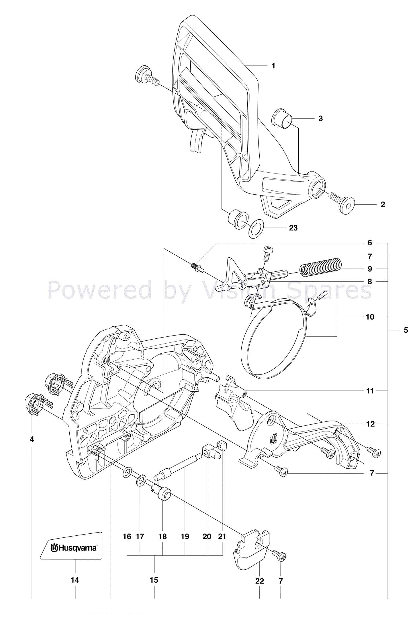 husqvarna 50 chainsaw parts diagram