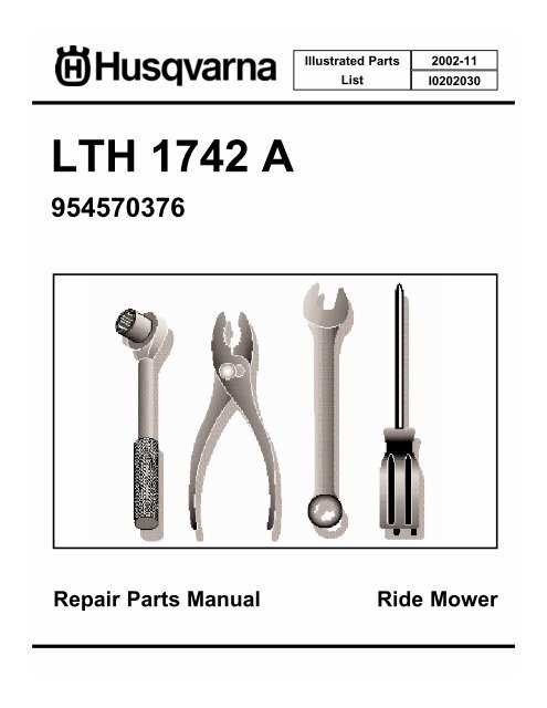 husqvarna lth 130 parts diagram