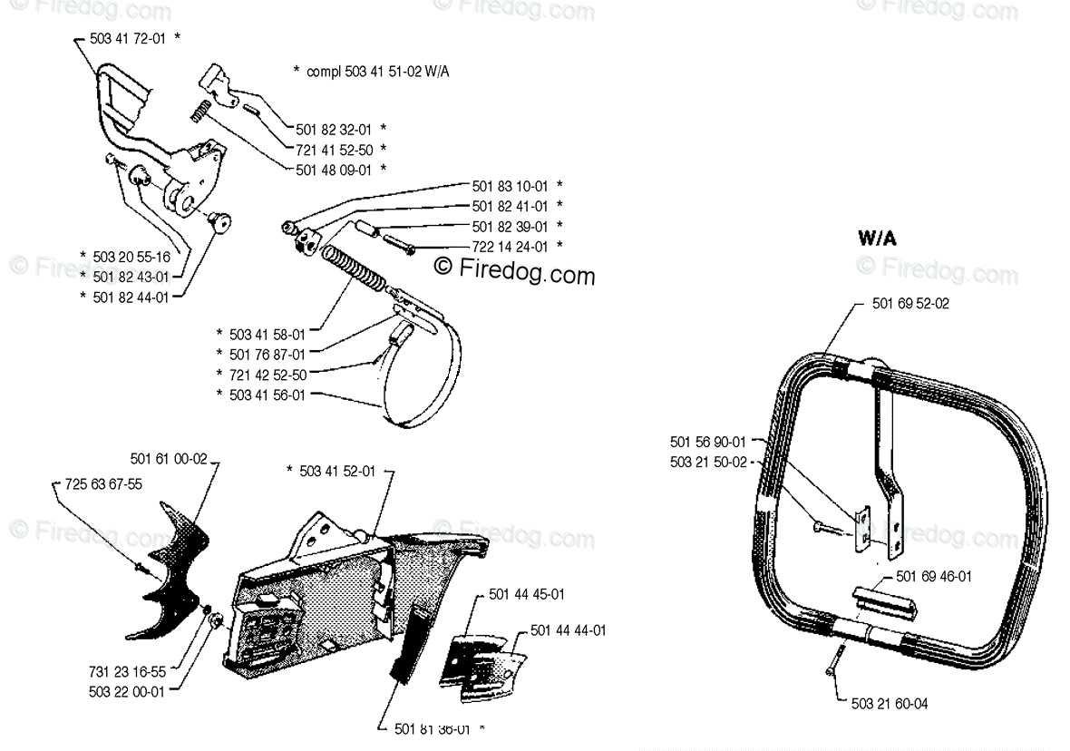 husqvarna model 55 chainsaw parts diagram