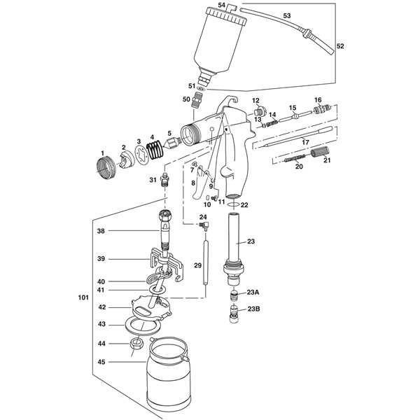 hvlp spray gun parts diagram