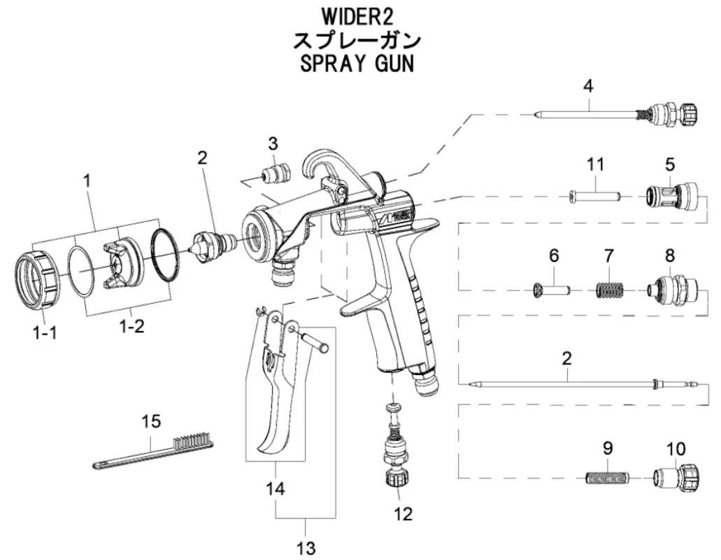 hvlp spray gun parts diagram