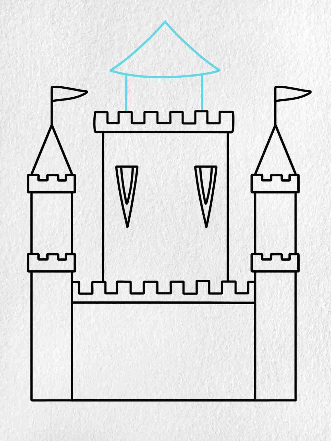 parts of a medieval castle diagram