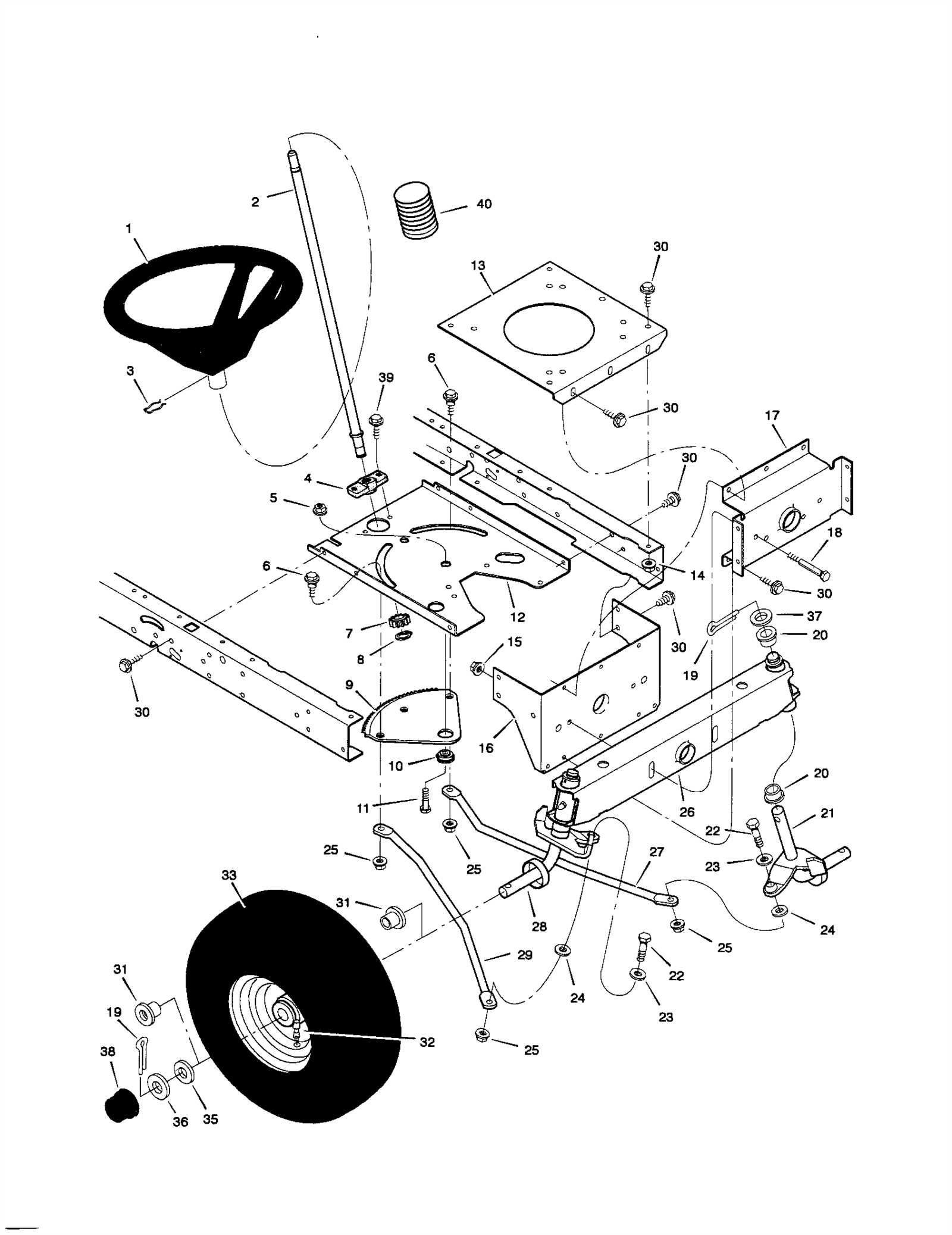 murray lawn mower deck parts diagram