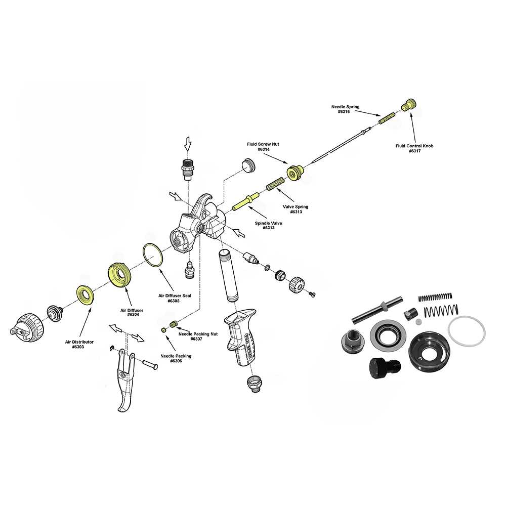 hvlp spray gun parts diagram