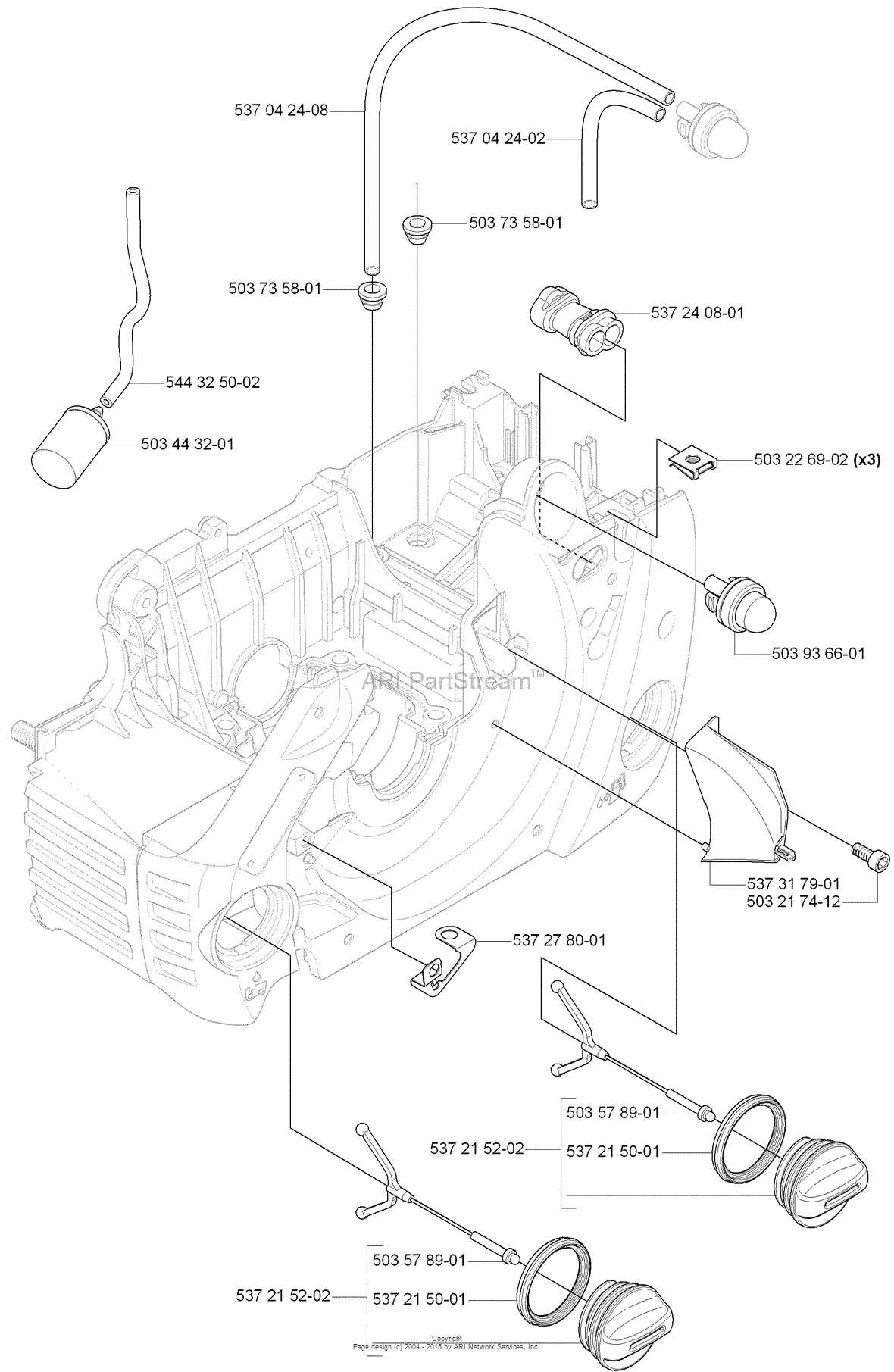 husqvarna 445 chainsaw parts diagram