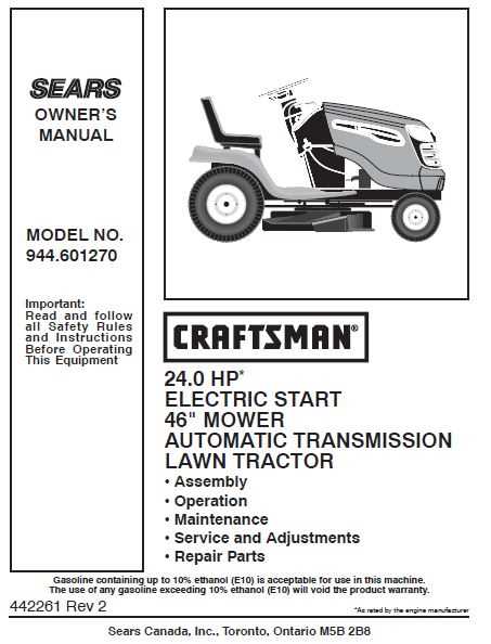 craftsman 46 riding mower parts diagram