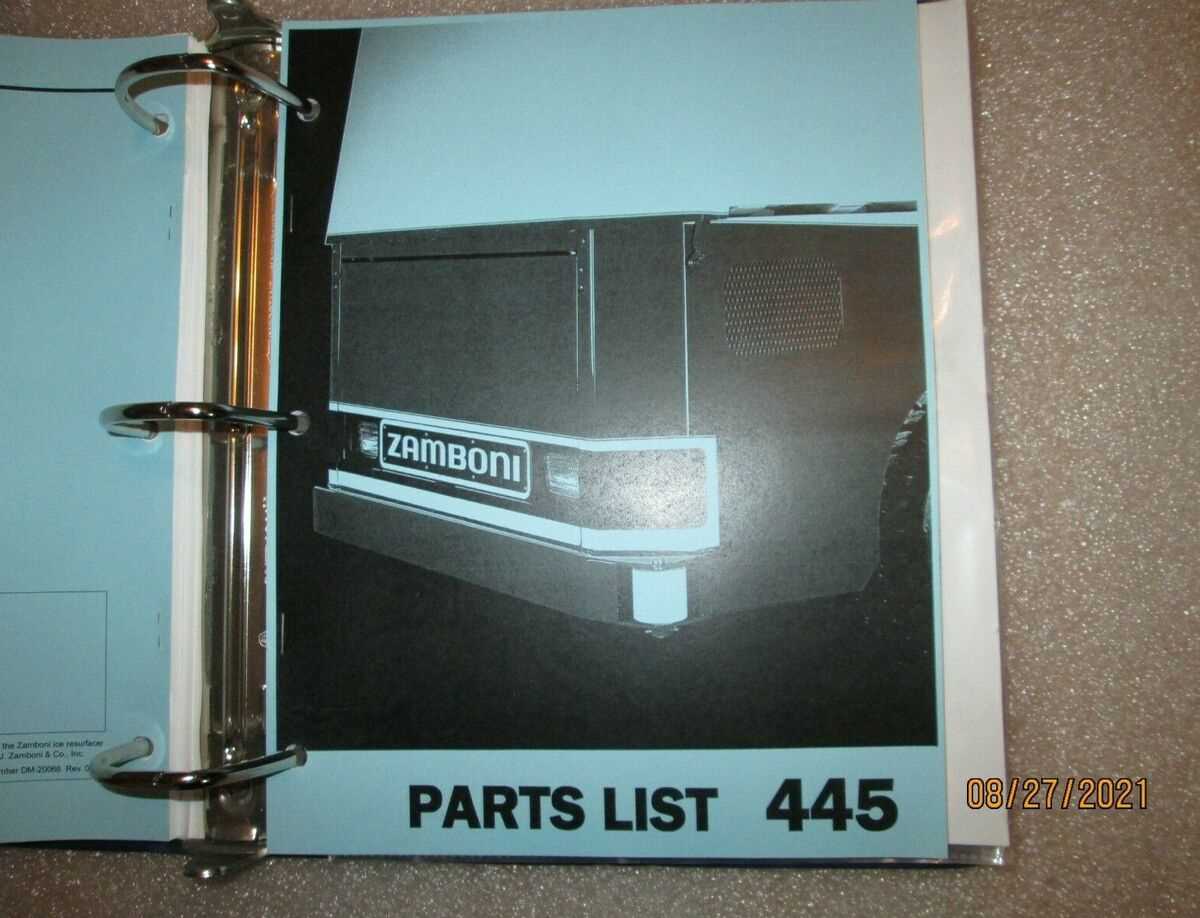 zamboni parts diagram