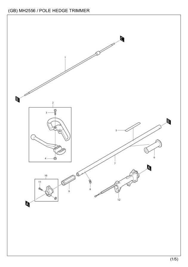 stihl long reach hedge trimmer parts diagram