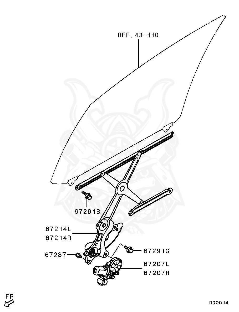 window regulator parts diagram