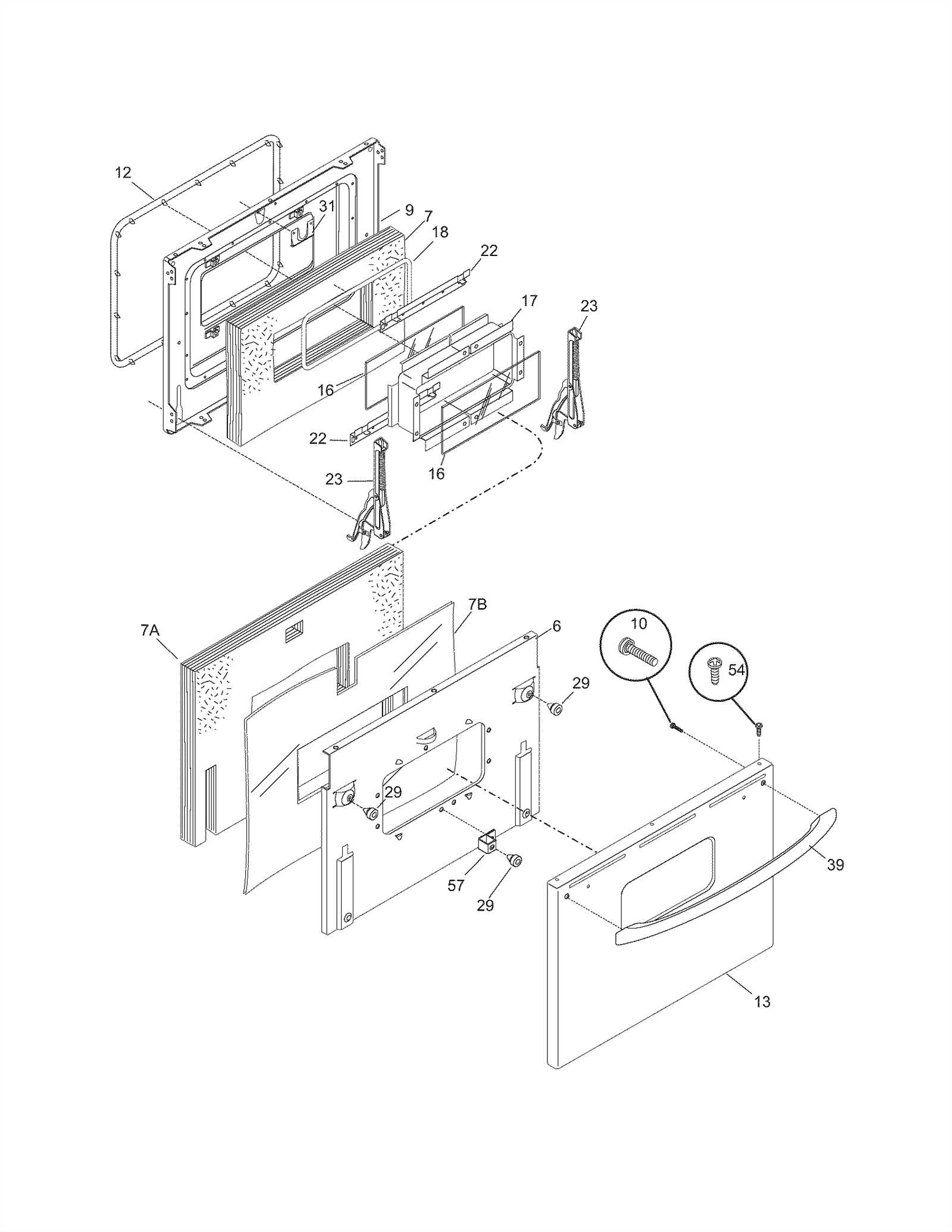 frigidaire efic237 parts diagram