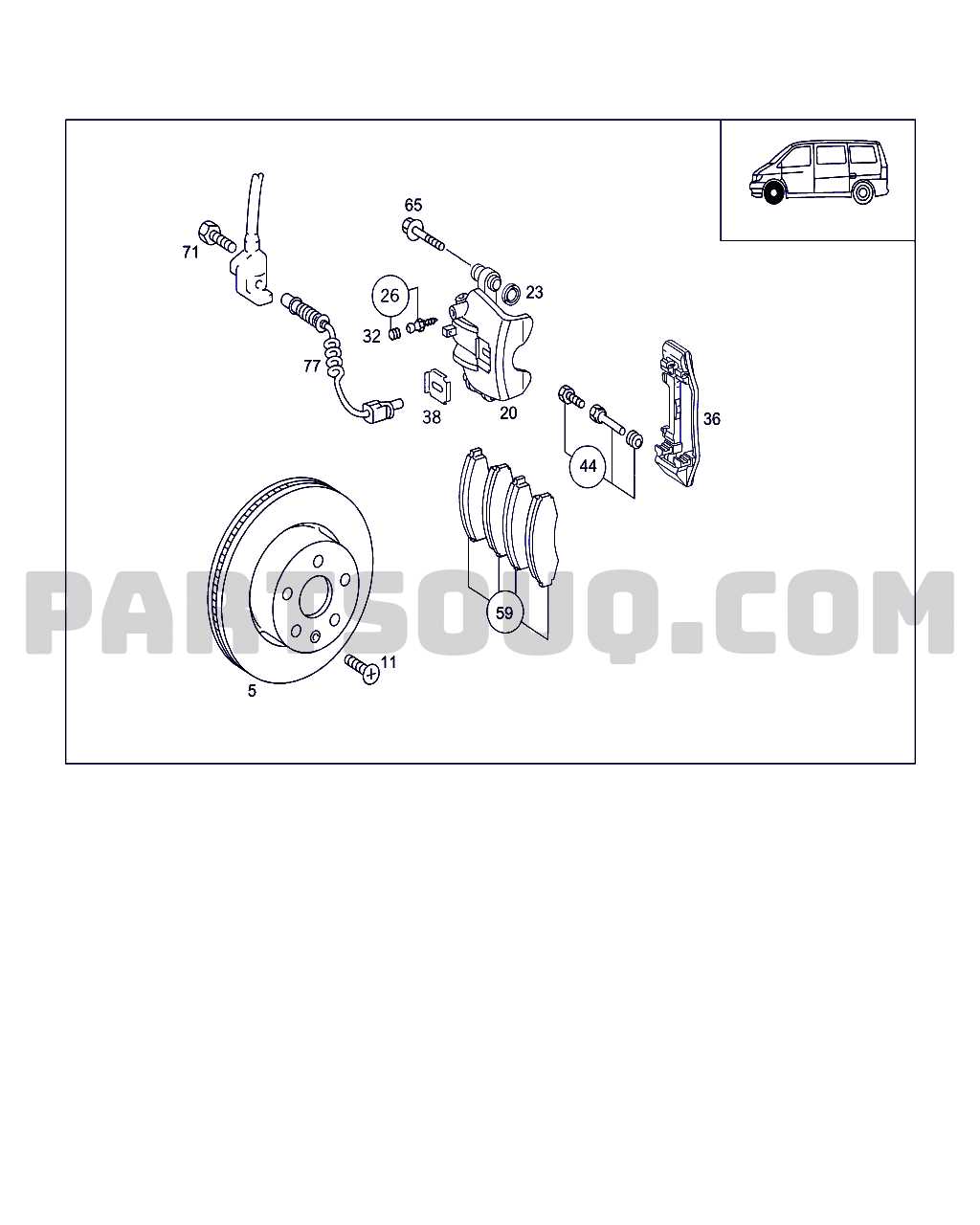 v brake parts diagram