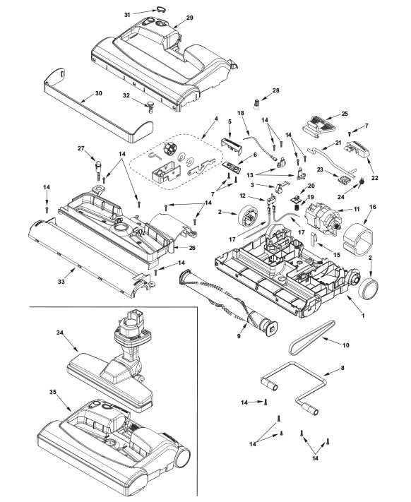 kenmore vacuum model 116 parts diagram