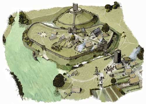 parts of a medieval castle diagram