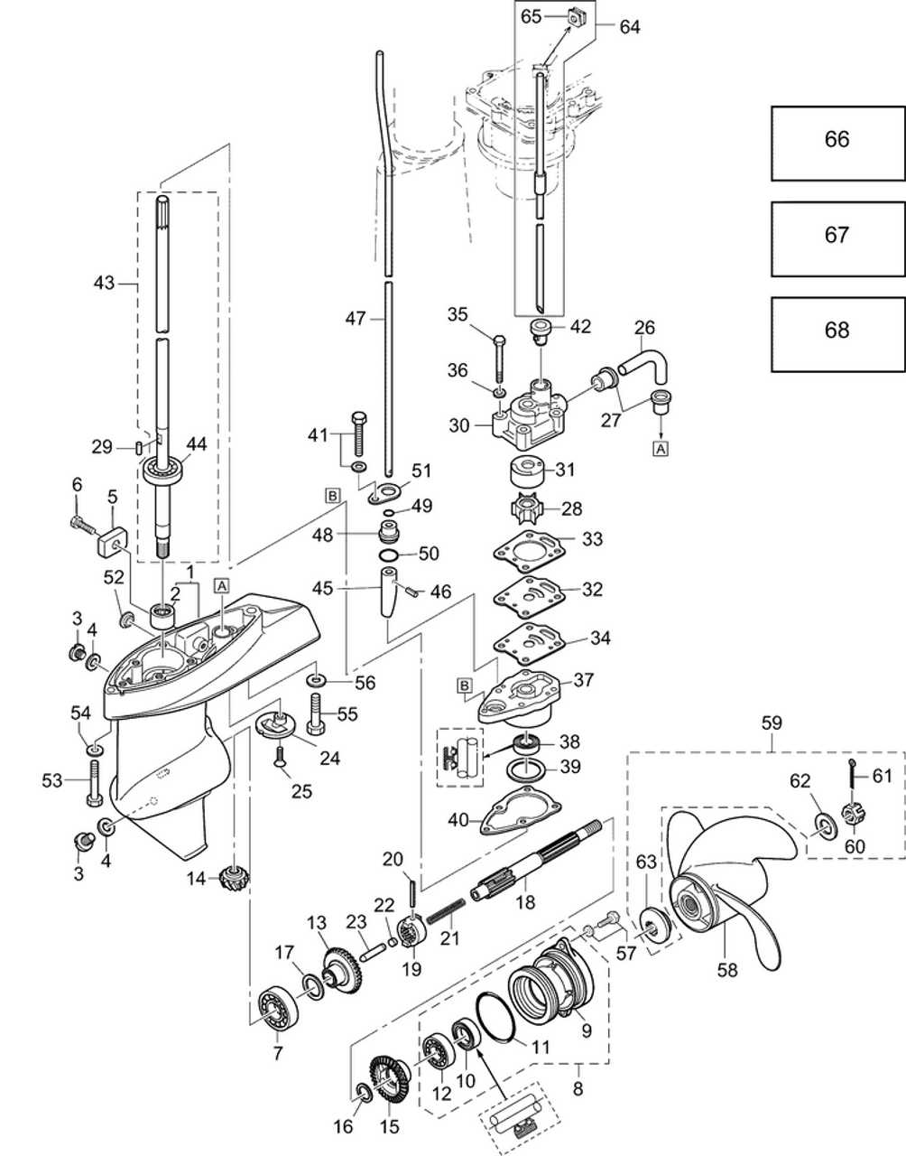 inboard outboard parts diagram