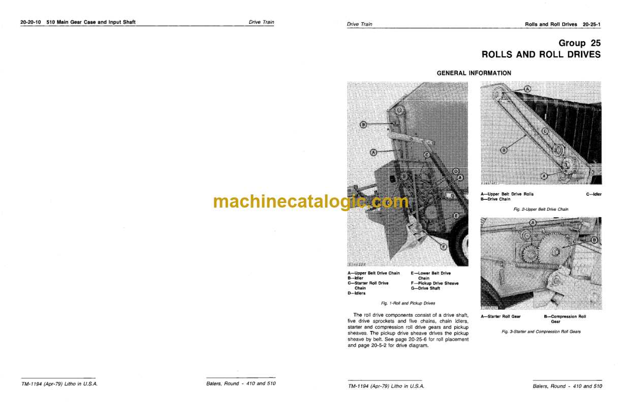 john deere 510 baler parts diagram