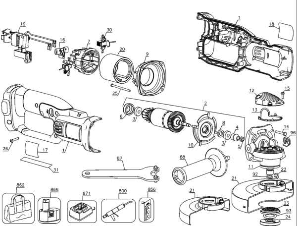 dewalt grinder parts diagram