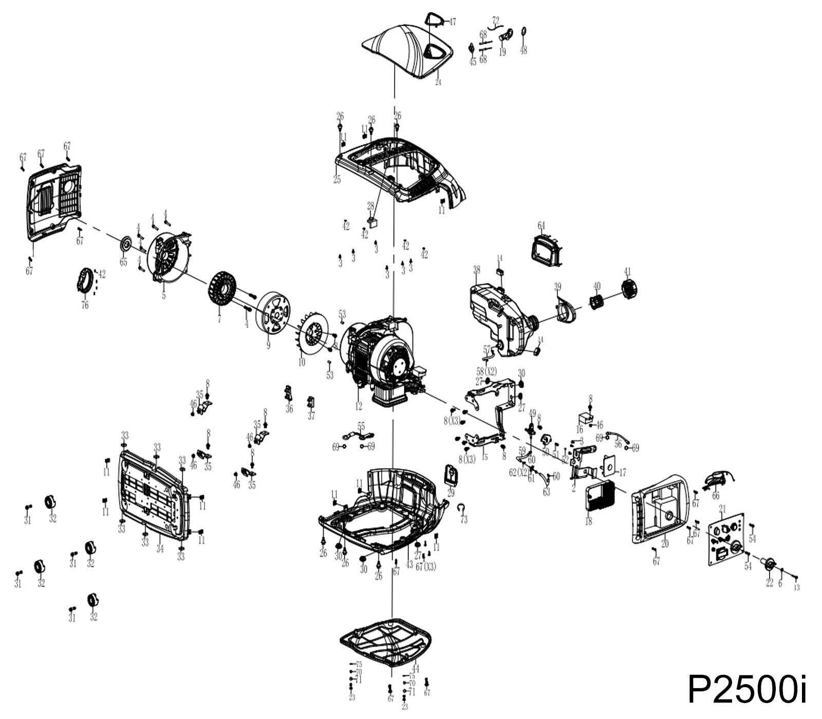 ryobi generator parts diagram