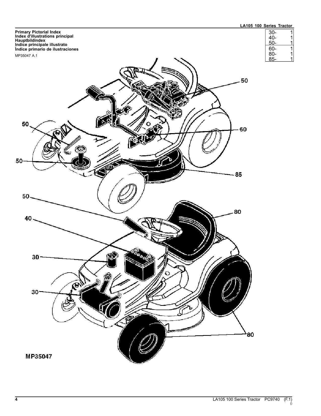 la105 john deere parts diagram