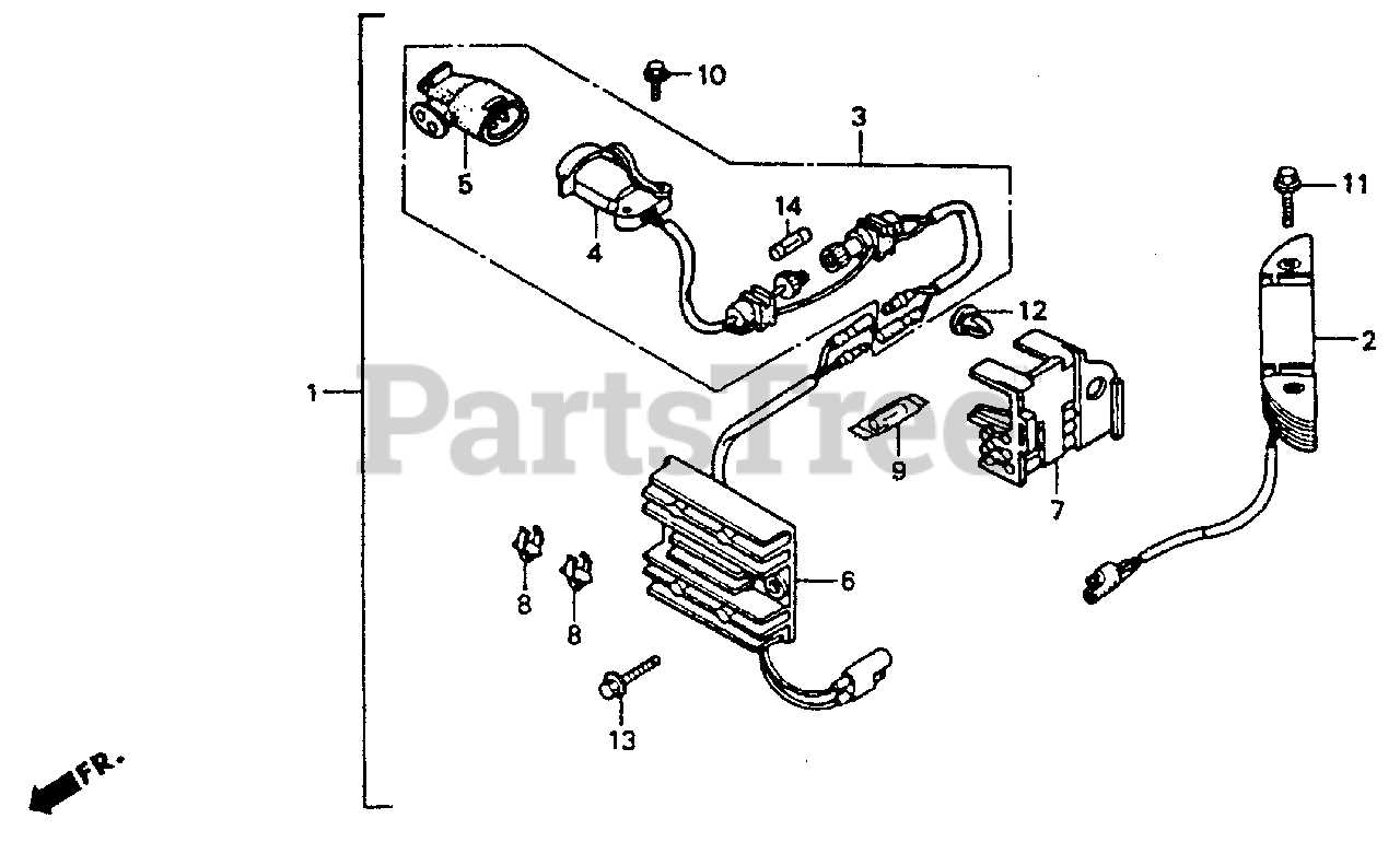 1988 honda fourtrax 300 parts diagram