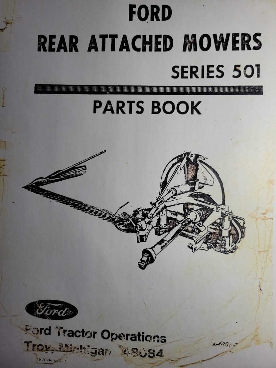 ford 501 sickle bar mower parts diagram