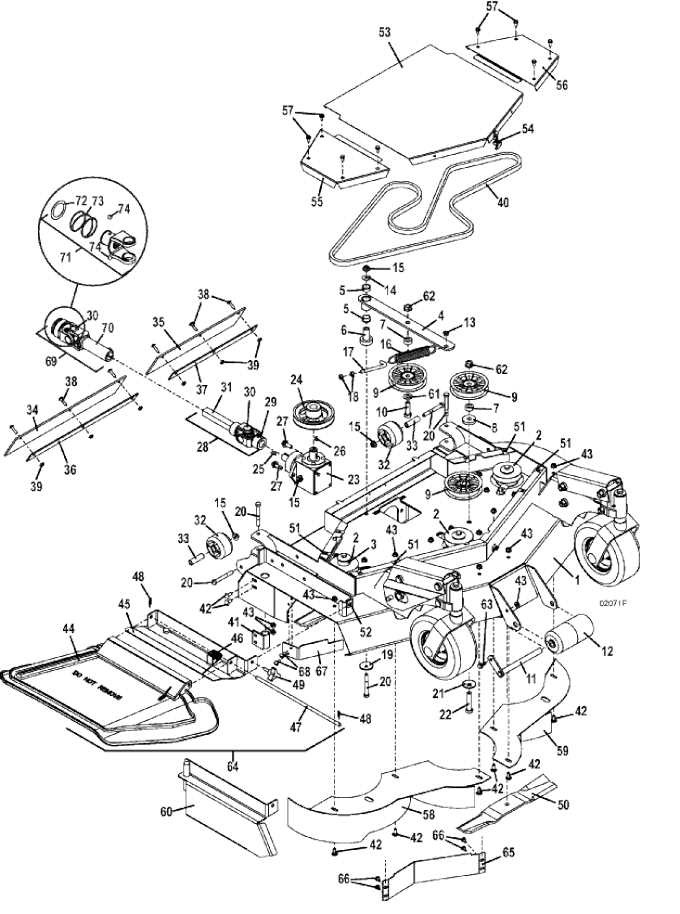 craftsman lawn mower deck parts diagram