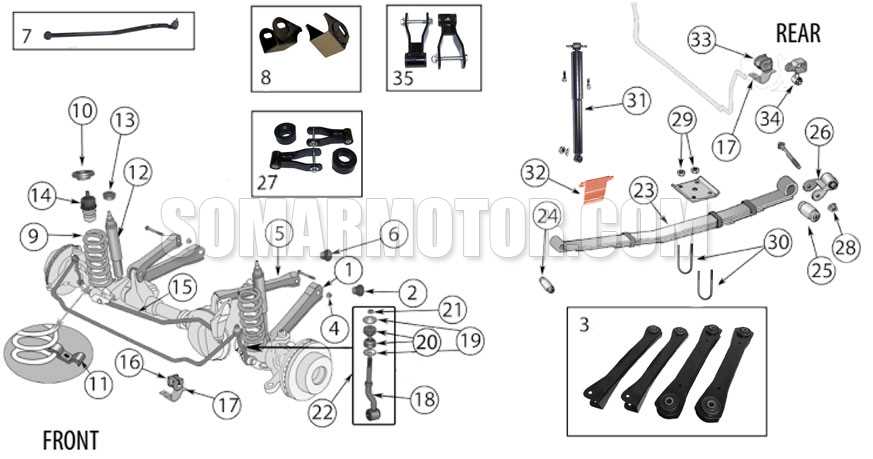 jeep wrangler suspension parts diagram