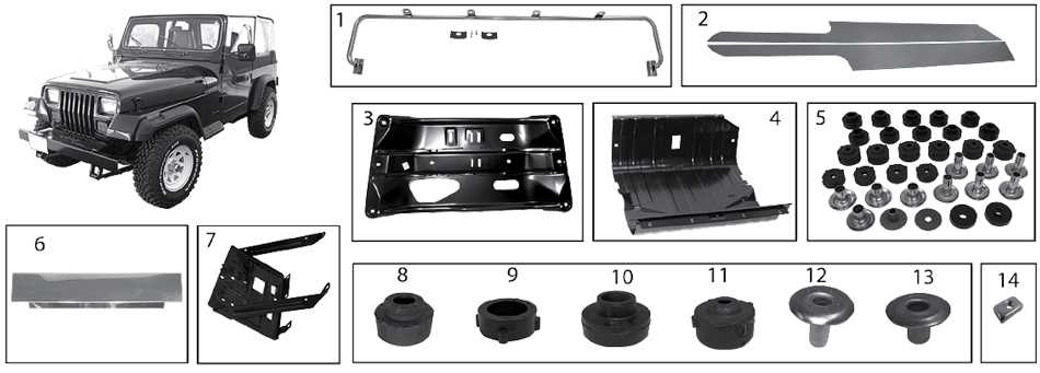 jeep yj parts diagram