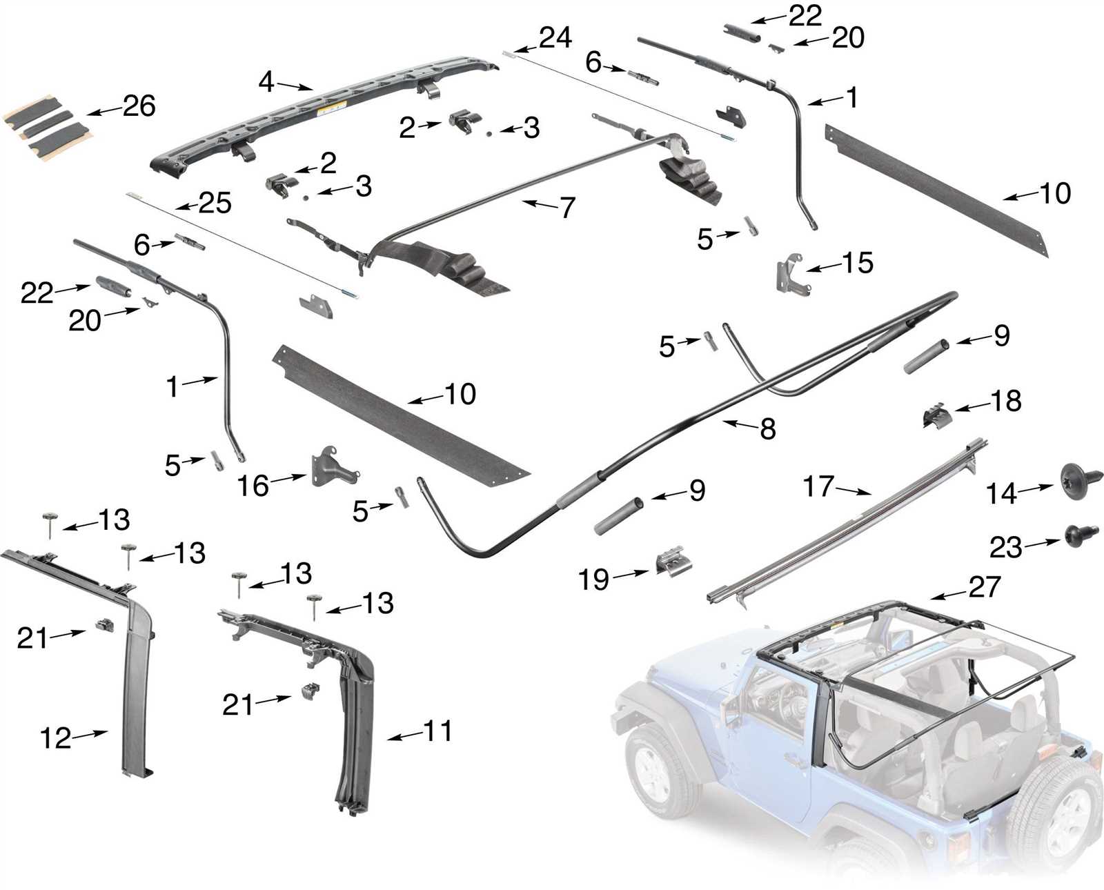 jeep yj parts diagram