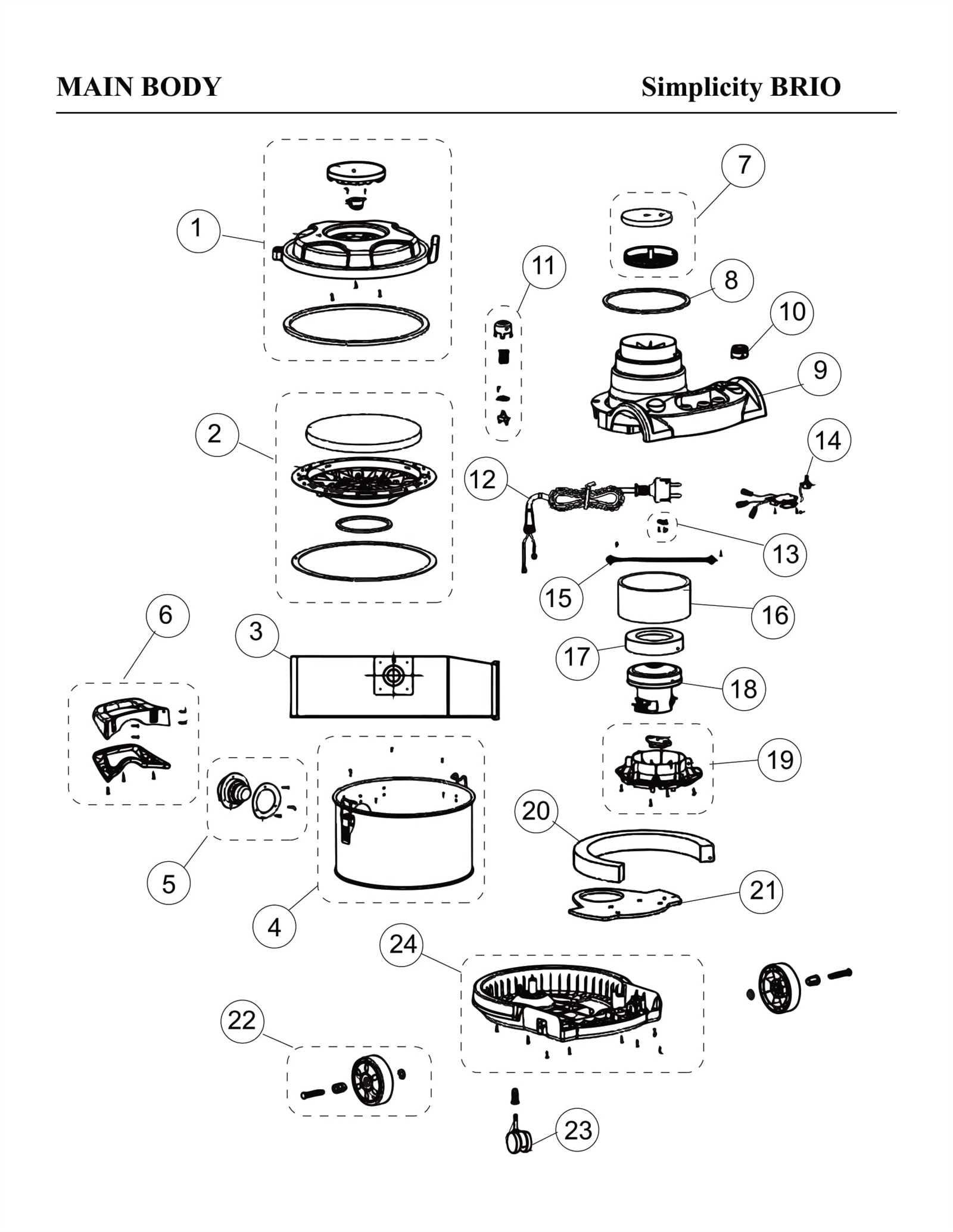 simplicity vacuum parts diagram