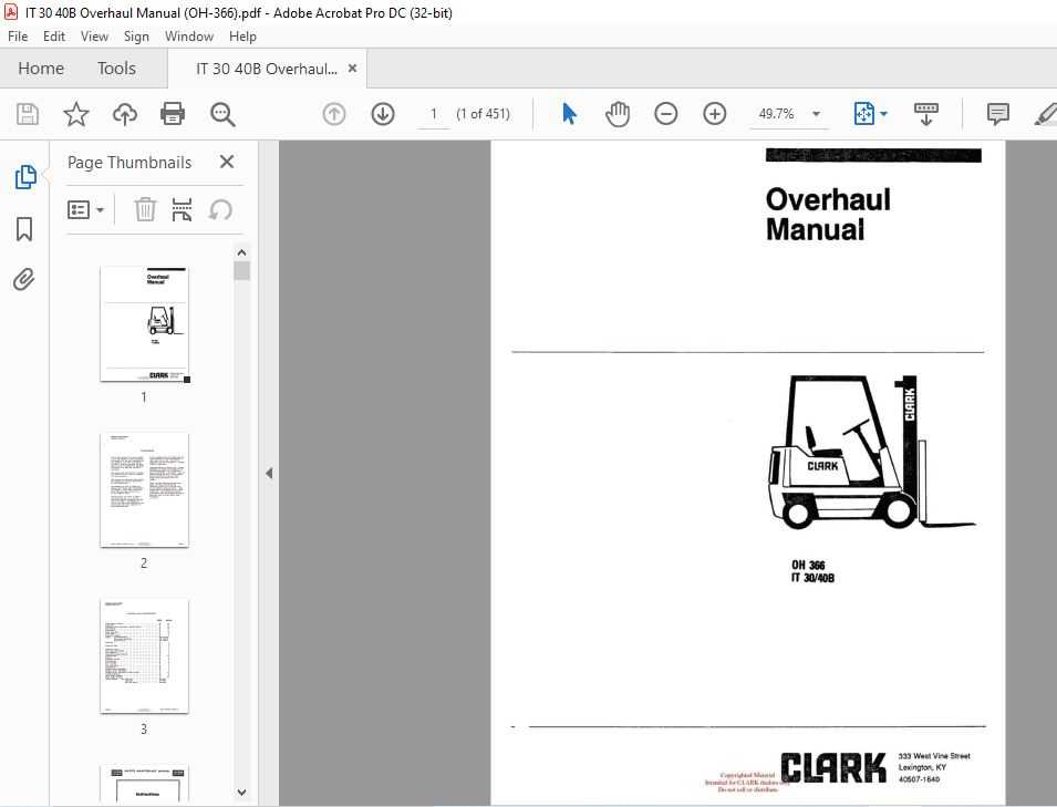 clark forklift parts diagram