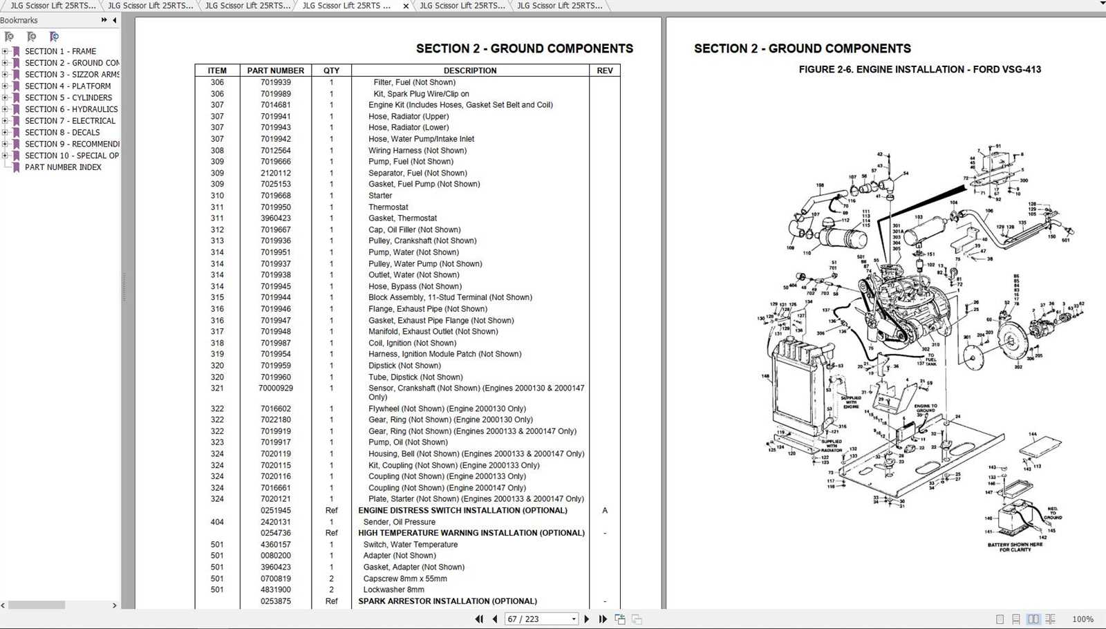 jlg scissor lift parts diagram