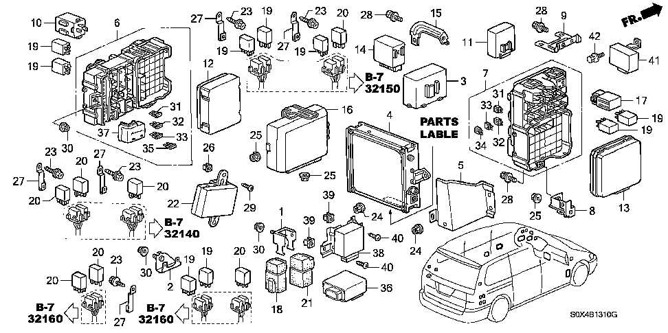 2006 honda odyssey sliding door parts diagram