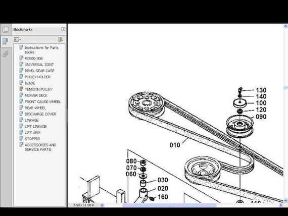 john deere 1025r 60 mower deck parts diagram