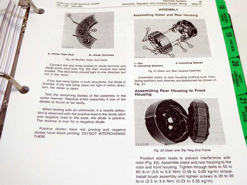 john deere 310a backhoe parts diagram