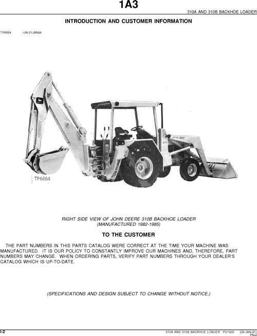 john deere 310a backhoe parts diagram