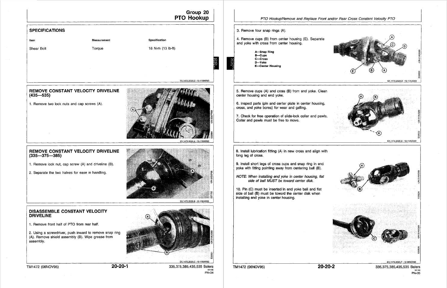 john deere 435 baler parts diagram