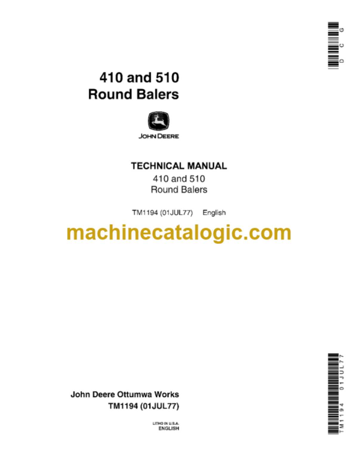 john deere 510 baler parts diagram