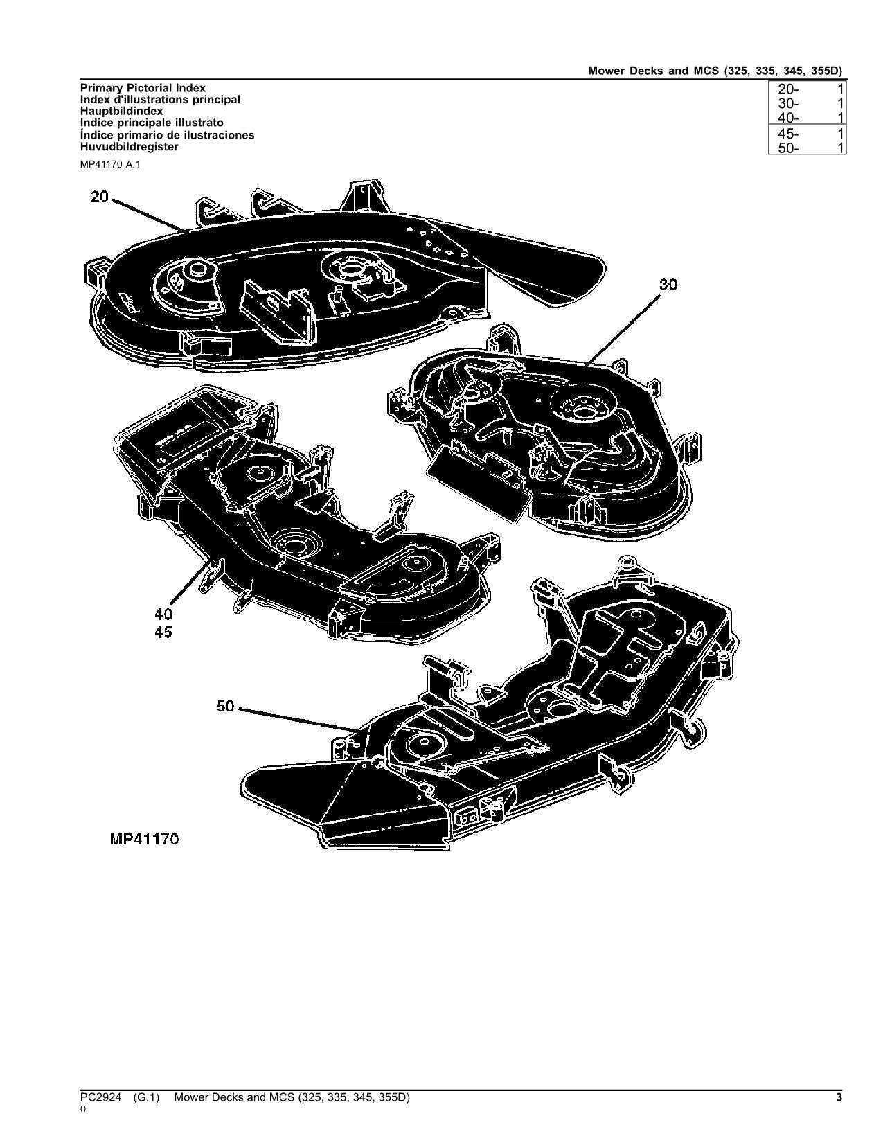 john deere 54 inch mower deck parts diagram