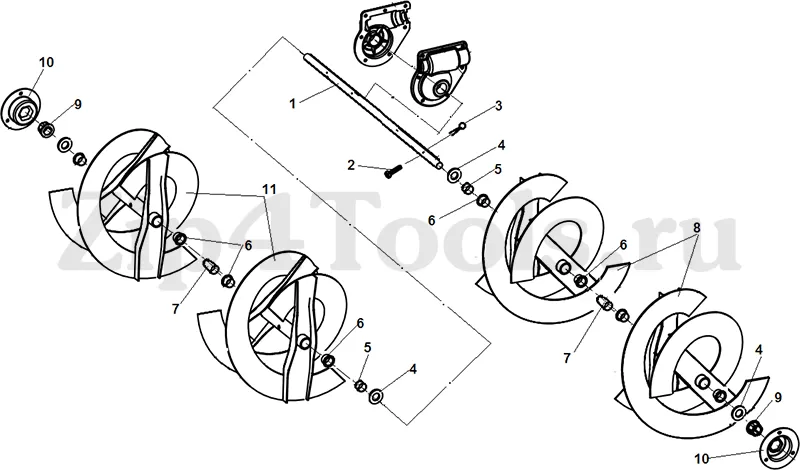 john deere 54 snowblower parts diagram