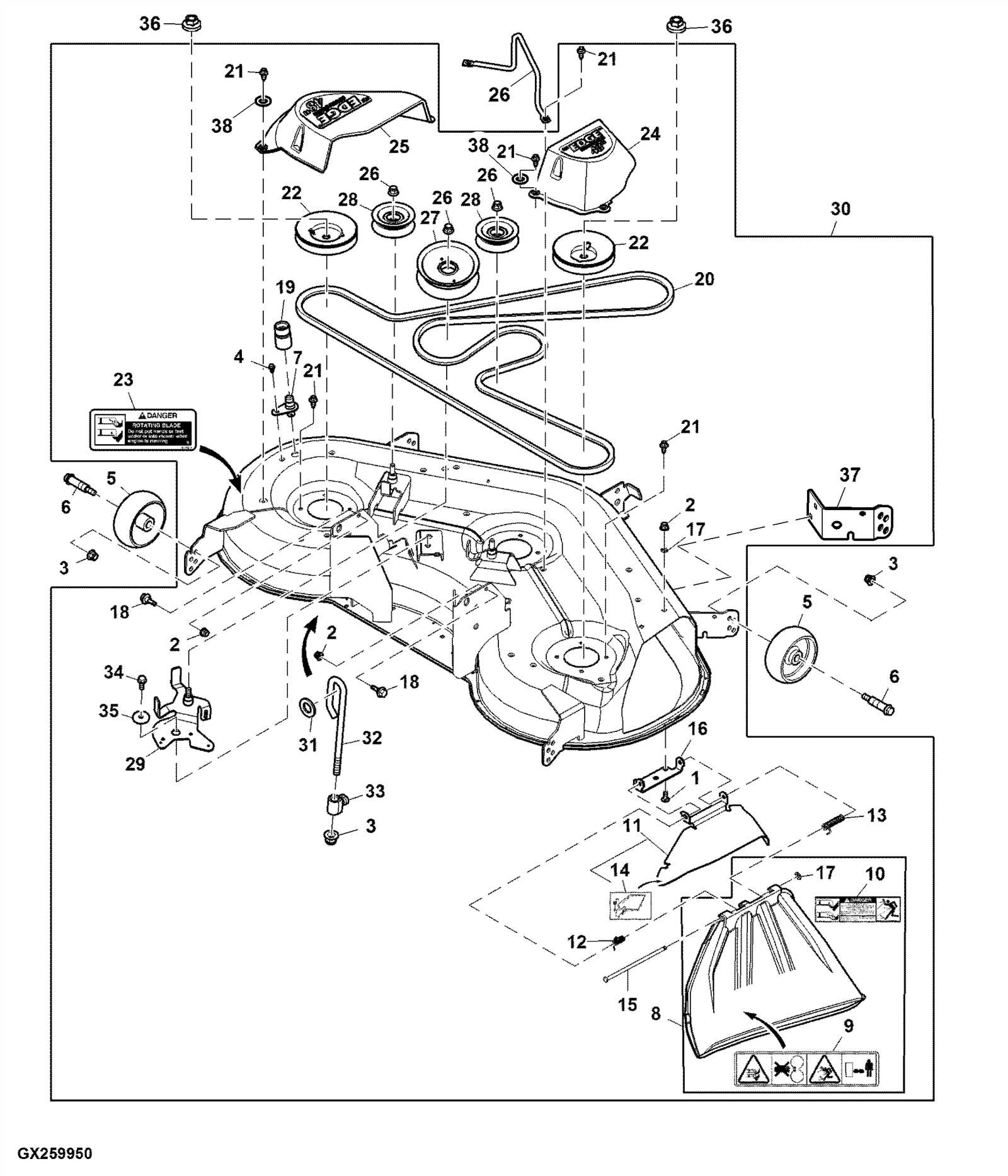 john deere d155 parts diagram