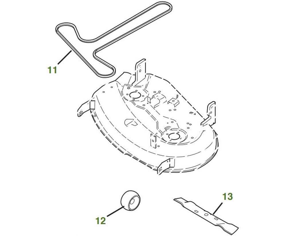 john deere la105 deck parts diagram