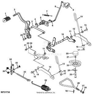 john deere lt180 deck parts diagram