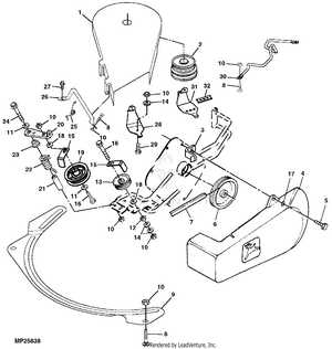 john deere lx255 42c mower deck parts diagram