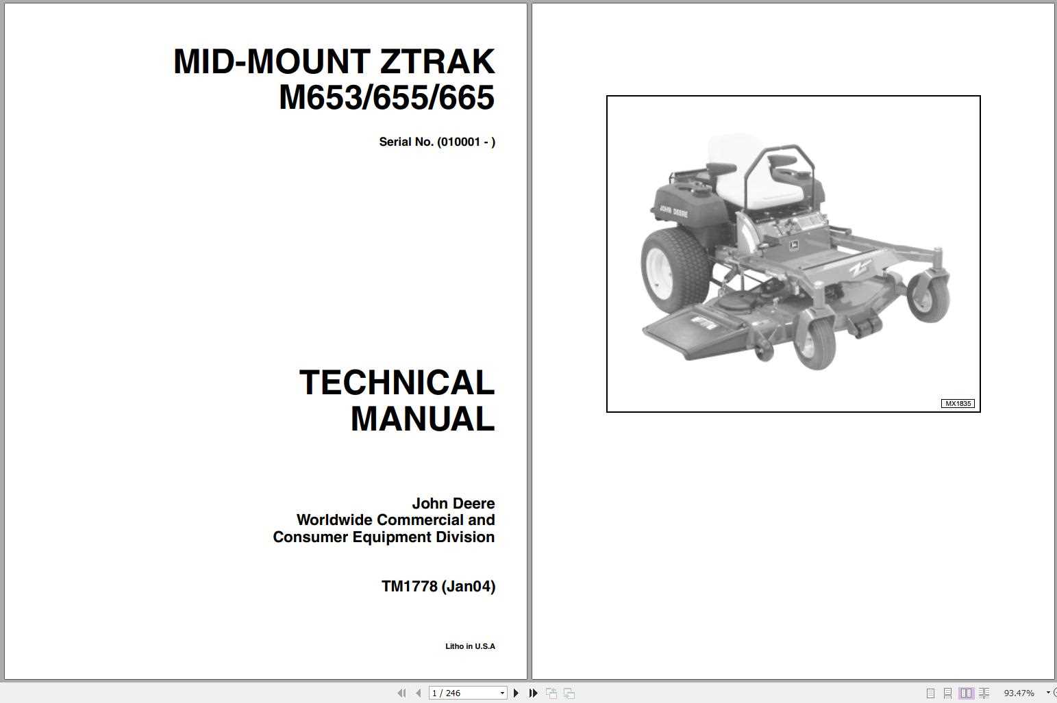 john deere m655 parts diagram