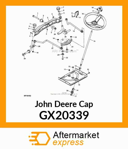 john deere steering parts diagram