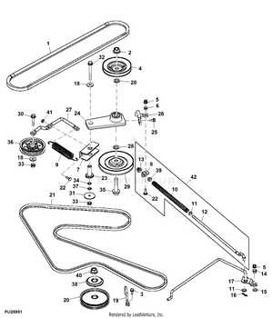 john deere x300 deck parts diagram